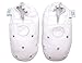 Soft Leather Baby boys or girls Shoes with Suede Soles by Dotty Fish with Suede Soles. White Star design ideal for Christenings - 6-12 months