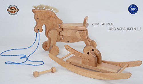 Schaukelpferd Holzspielzeug MARKUS ROMANUS NEU & OVP von MJmark zum fahren und schaukeln Handarbeit Sehr Hochwertiges Schaukelspielzeug Schaukel - 2