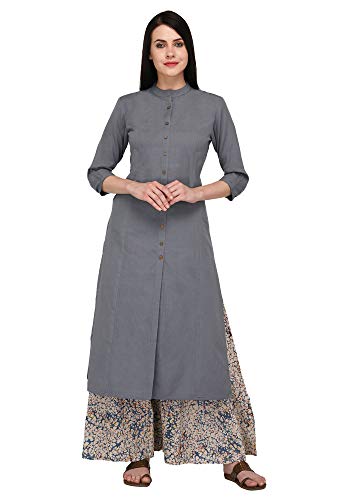Pistaa's Women's Cotton Solid Readymade Salwar Suit Set