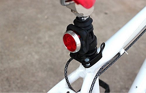 Signstek USB aufladbar Wasserfest 3 LED Sport Fahrradlampe Frontlichter Rücklicht 160LM (Rot-Rücklicht) - 2