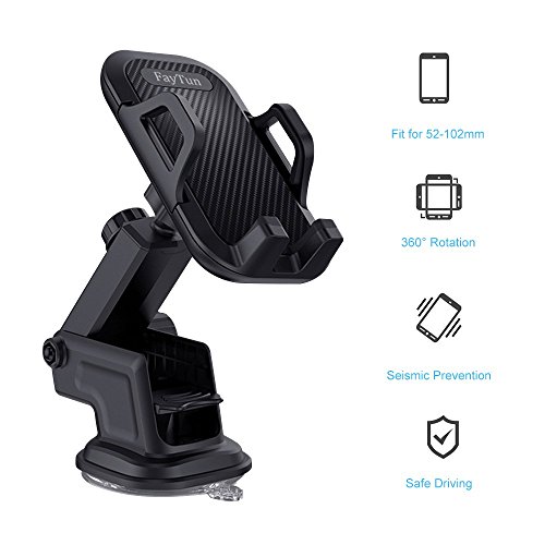 Supporto Auto Smartphone, FayTun Supporto da Auto Universale per Smartphone - Supporto Auto Porta Telefono a Morsa Con Applicazione a Bocchette d'Aria per iPhone, Samsung, LG, Nexus, HTC, Motorola, Sony, Nokia e tanti altri