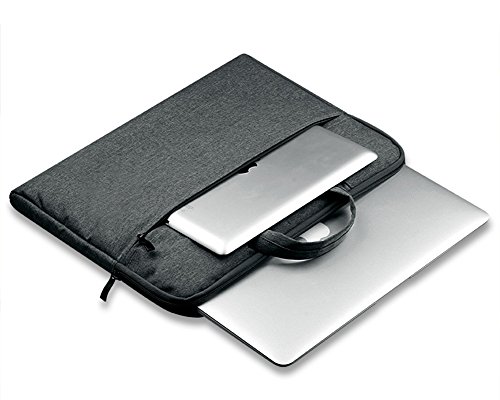 Laptoptasche Wasserfeste Umh  ngetasche Notebook H  lle Tasche f  r 13 3-14 Zoll Laptop MacBook Pro MacBook Air Dunkelgrau