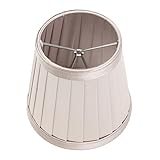 KING DO WAY Lampenschirm Leuchtschirm Lampe Schirm für Tischleuchte Nachttisch Tischlampe Hell grau - 2