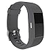 Produktbild Sansee Mode Sport Silikon Smart Uhr Armband Band für Fitbit Charge 2 - (Twill Silikon Strap) (Grau)