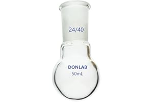 DONLAB CE-50 ASTM STD Glass 50ml 24/40 Joint Single Neck Round Bottom Boiling Flask