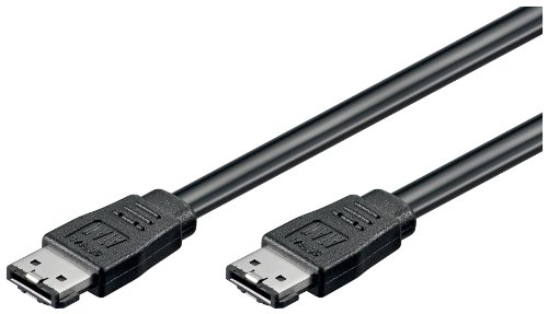 Wentronic HDD S-ATA Kabel 1,5GBs/3GBs/6GBs (eSATA I-Type auf eSATA I-Type Stecker) 1m schwarz