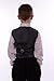 5-Piece Boys Black & Silver Suit