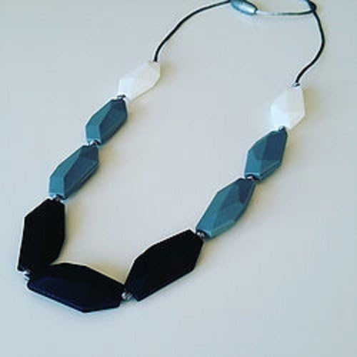 Mama Knows Silicone Teething Necklace - Emma Monochrome