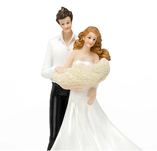 Tortenfigur Hochzeitspaar mit Baby Tortendeko Tortenaufsatz Hochzeit Deko