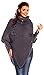Zeta Ville Maternity Women's Chunky Cable Knit Sweater Poncho Rolled Neck - 312c (Graphite, ONE SIZE UK 8/10/12)