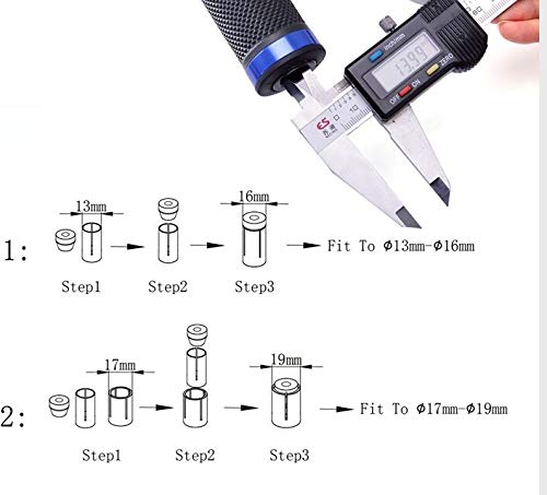 Lenkerendenspiegel Motorrad Spiegel Seitenspiegel E-Prüfzeichen Rückspiegel Lenkerspiegel universal für ATV MT 07 MT 09 S1000 FZ8 G310R R1200 GSXR 690 Z750 Z1000 LTZ400, 2 Stücke, Schwarz - 3