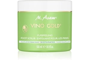 ‎M. ASAM M. Asam Vino Gold Foot Scrub (500 ml) - Exfoliating for Feet with Natural Pumice Stone Granules & Mountain Pine Oil, Revitalises & Nourishes Heavy Feet & Cracked Heels