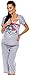 Zeta Ville - Women's Maternity Nursing Pyjamas Soft Jersey Cartoon Print - 218c (Pink, UK 16)