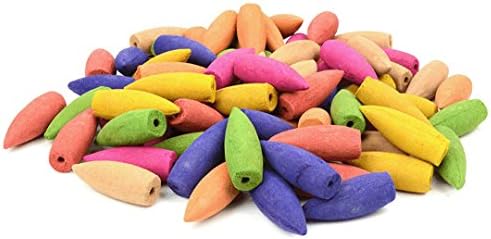 ipuis® Pack of 75pcs Incense Backflow 100% Natural Lengthened 3.8cm Incense Natural Contain Rose+ 10PC Lemons +10PC Lavender+10PC Green Tea +10PC Jasmine+15PC Incense and Ambergris(Mixed-Multiple)