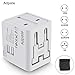 Produktbild Universal Reiseadapter,Travel Adapter Reisestecker,mit 2 USB Ports und AC Steckdosen,Internationale Reiseadapter für Europa Deutschland UK Australien USA Asien China Thailand Japan Usw (Weiß)