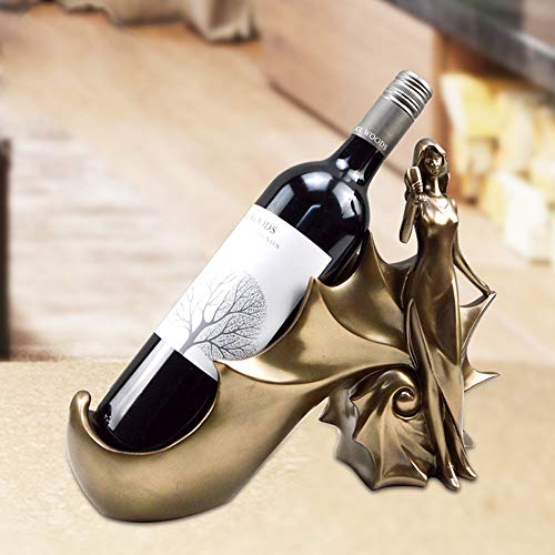 S&W WSW Retro Fundición En Frío Copper Art Conch Wine Rack Beauty Style Escritorio Porche Bar Restaurante Vinoteca Decoración Hogar Creativo Adornos Bronce con Estilo y Elegante