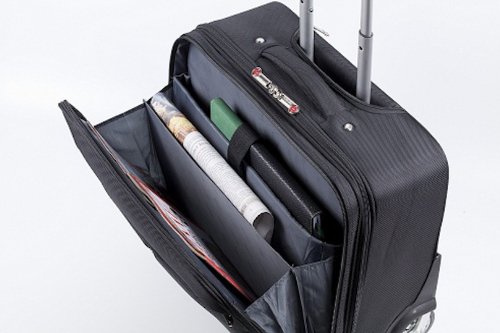 Kross Precision 17 3    Business Roller    Classic        lightweight Roll-Koffer f  r Laptops Notebooks Netbooks     Schwarz  rot