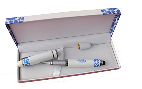Edler Touch Pen im Porzellan Design mit 2 in 1 Kugelschreiber Stylus universal Bedienstift für alle Smartphone und Tablet mit kapazitivem Display - Dealbude24