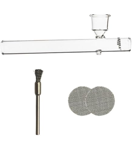 Weedness - Pipa in vetro Kawumm 15 cm, set da 3 pezzi, pipa per tabacco