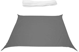 BEENLE-ICEY Sun Sail Shade Square Waterproof UPF40+ Outdoor UV Protection Summer Cool Party Beach Leisure Awning Canopy For Garden With 4 Tie Ropes (Gray 2x2m)