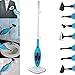 Produktbild Aqua Eco Brilliant Dampfreiniger Dampfmop steam cleaner Dampfbesen mit Handampfreiniger-Funktion (Blau)
