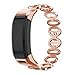 Produktbild samLIKE Armband für Garmin VIVOsmart HR Luxus-Mode-Design-Zubehör Edelstahl-Uhrenarmband mit Fall 4 Farben (Roségold)