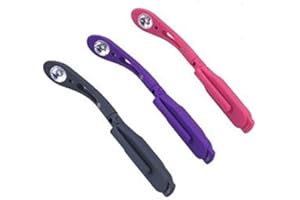 fromaplacefaraway Book Reading Night Light Flexible Tiny Clip LED Light with Batteries Included (Black)