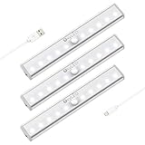 regleta de luces led ikea 【3 PACK, ULTRA BRILLANTE, PURO BLANCO】: Equipada con 10 LED SMD2835, esta lámpara es lo suficientemente brillante como para iluminar cualquier rincón oscuro de su pasillo, dormitorio, sótano, ático, garaje, etc. oscuridad