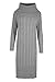 Produktbild Oops Outler Damen Midi Länge Langärmelig Starthilfekabel Strickkleid Damen Rollkragen Midi Langer Pullover - Silber Grau, M/L (40/42)