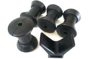 MARINETECH Juego de 4 rodillos de quilla de 100 mm y 1 amortiguador de proa