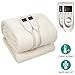 Price comparison product image New Premium Polar Fleece Electric Blanket with Dual LED Controller with 5 Heat Settings and Timer Function – Soft and Comfortable Heated Fitted Mattress Cover Sheet-OVERHEAT Protection (King Size)