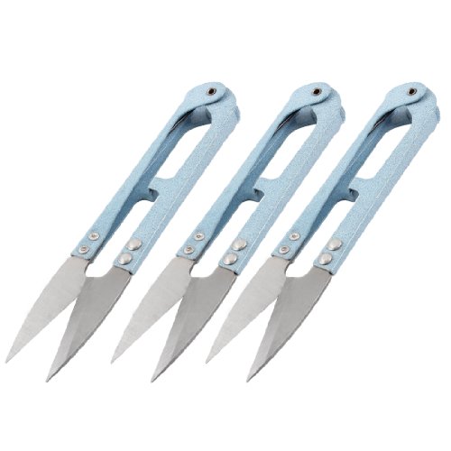 sourcingmap® Federschere, Hellblau, 3 Stück