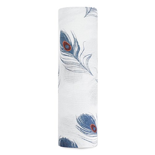 aden + anais 8948G Silky Soft Single Swaddle Mela – Peacock - 3