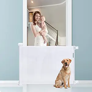 Baby gate mesh Retractable (White)