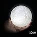Produktbild Huihong Nachtlampe, 3D Luna Mond Lampe Tischleuchte Schreibtischlampe Nachttischlampe, Geschenk für Baby & Kinder & Freunde auf Halloween Weihnachten Und Geburtstag (10cm)