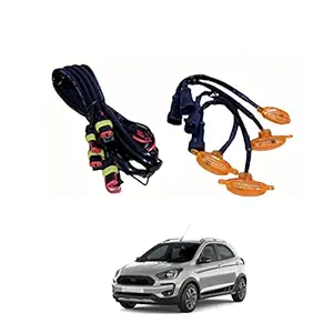 PRIKNIK LED Grille Lights Amber Yellow Grill Led with Fuse Adapter Wiring Harness Kit (4PCS, Amber Shell with Amber Light) Compatible with F-reestyle
