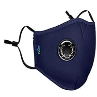 OxiClear Pollution Mask N99 With 4 Activated Carbon Filters, Reuseable (Royal Blue)