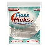 Claradent 80 Floss Picks Waxed Nylon Thread Shred Resistant Dental Flosser