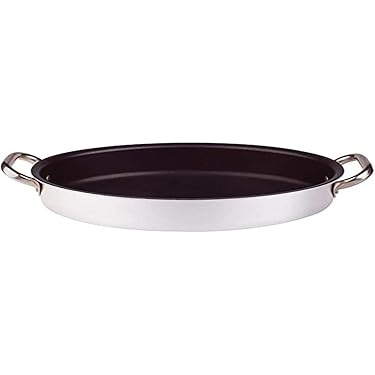 Pentole Agnelli Line Cookware System Platte Pan Met Buisgreep Van Roestvrij Staal, Diameter 24 Cm Visblauw Cool Zilverlichtblauw Vis