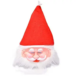 SBD Santa Claus Rubber Mask With Attached Cap