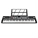Produktbild Klavier Kinder, Foxom 61 Tasten Elektrisches Klavier Keyboard mit Mikrofon Musik Spielzeug Klavier Geschenk für Kinder Anfänger (Black)