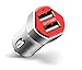Produktbild Auto Ladegerät USB 2.0 - Power 24W mini 2-Port 5V 4.8A, 2-in-1 KFZ Aufladegerät Aluminium, Zigarettenanzünder Adapter, Car Charger Autoladegerät für iPhone, iPad, Samsung Galaxy, HTC, Nexus, und mehr