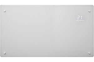 MODA HEATING Moda Onyx Smart Electric Heater (White). 2000W Electric Radiators Wall Mounted (Measures D7 x W80 x H45cm), IP22 Electric Wall Heaters Wall Mounted with WIFI Control - Genuine Moda Plug In Wall Heater