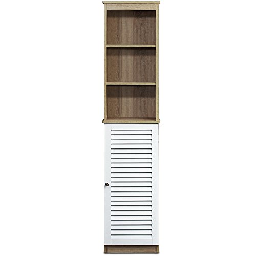 Badezimmerhochschrank Badezimmerschrank Badschrank Badmöbel Badhochschrank Badregal mit 6 Regalfächern und Tür Modellwahl - 3