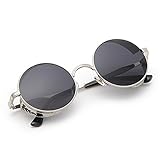 ✦Esta ronda gafas de sol es conveniente para hombre y mujer y montaje de grandes a pequeñas cabezas. Es adecuado para cualquier clima y condiciones climáticas.