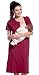 Zeta Ville - Women's Maternity Nursing Nightdress Breastfeeding Nightie - 389c (Crimson, UK 12, L)