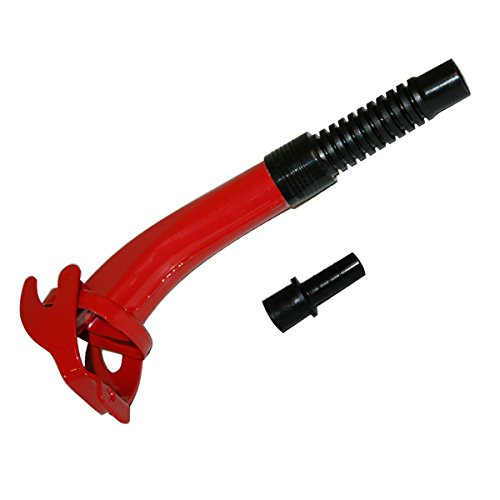 Stahlblechkanister rot 5 Liter + Auslaufrohr flexibel Benzinkanister Kanister - 3