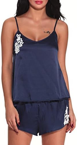 uBabamama Sexy Lingerie Sexy Lingerie,uBabamama Halter Babydoll Chemise Nightwear Satin Nightdress Slip Sleepwear (XL, Blue)
