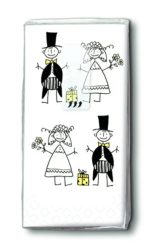 10 fazzoletti Just Married  matrimonio, 10 - Pack