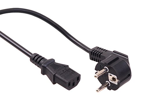 Maclean MCTV-801 Schutzkontakt gewinkelt auf Kaltgerätestecker NetzKabel Maclean MCTV Schutzkontakt gewinkelt auf Kaltgerätestecker links abgewinkelt NetzKabel Schwarz - 3